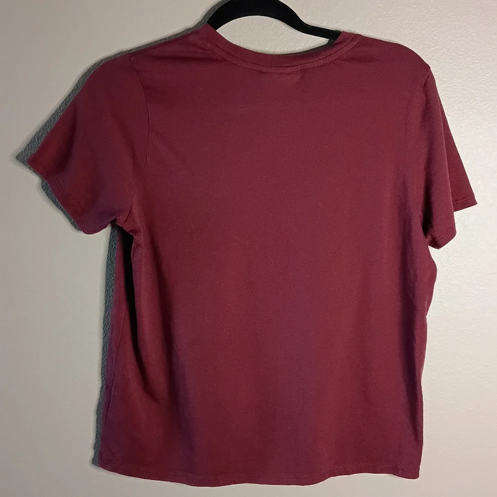 Modcloth Witches on Brooms T-Shirt Burgundy Graphic Print Cotton Halloween Sz M - Picture 4 of 7